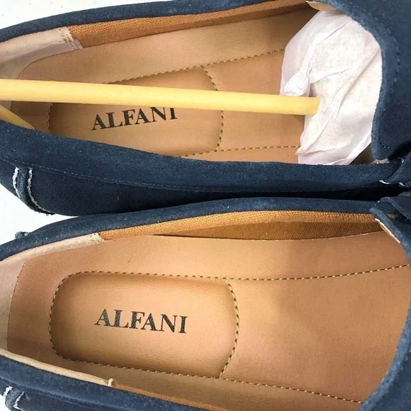 Alfani Jamesnvy Navy Bit Loafer Shoes - Picture 9 of 10